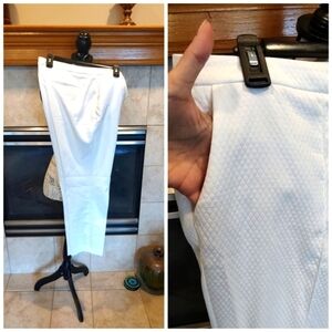 Saint Tropez West Women’s Patterned Ankle Pants White 10!